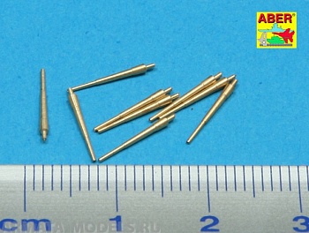 ABR-1:700-L-26  Дополнения для  Set of 9 pcs 203 mm barrels for USN ships : New Orleans, Minneapolis type для  1/700 ABR-1:700-L-26  Дополнения для  Set of 9 pcs 203 mm barrels for USN ships : New Orleans, Minneapolis type для  1/700