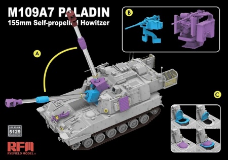 RM-5129 Сборная модель Самоходная гаубица M109A7 Paladin Rye Field Model (RFM)