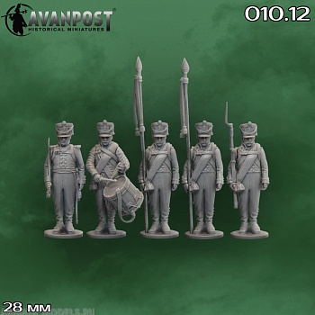 010.12АП Русская тяжёлая пехота: командная группа мушкетер