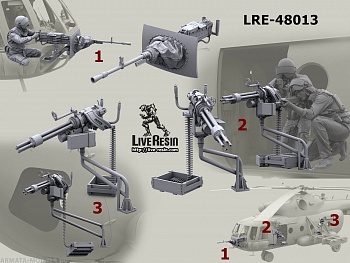 LRE48013 Вооружение вертолета Ми-8 по мотивам альтернативных вселенных - Сталкер и др. 3 шт
