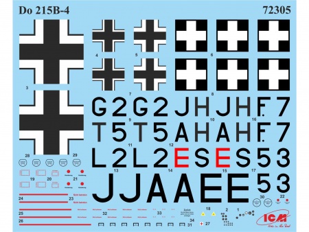 72305 Do 215B-4, Германский самолет-разведчик II МВ ICM