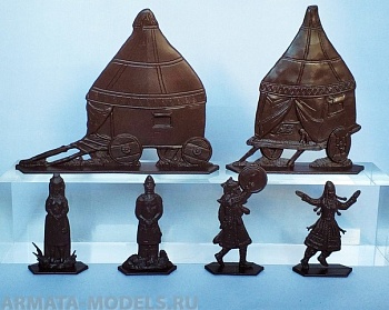 WAB008Brown Набор фигур Половецкий стан (коричневый)