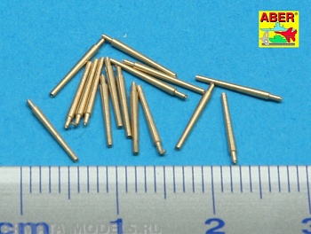 ABR-1:350-L-34  Дополнения для  Set of 16 pcs 102 mm QF Mk.V barrels for Royal Navy ships для  1/350 ABR-1:350-L-34  Дополнения для  Set of 16 pcs 102 mm QF Mk.V barrels for Royal Navy ships для  1/350