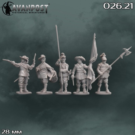 026.21АП Фигуры Пехотная командная группа, XVII в Аванпост