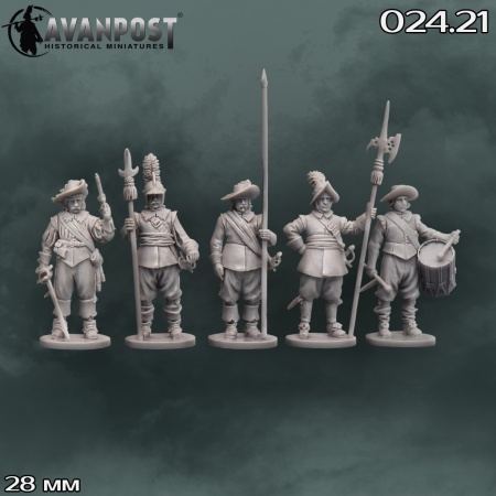 024.21АП Фигуры Пехотная командная группа, XVII в Аванпост