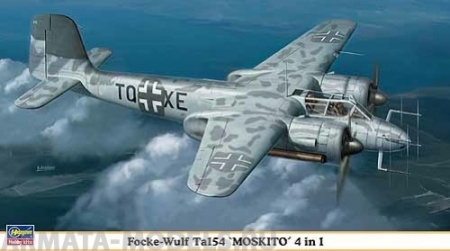 00989 Самолет FW Ta-154 Hasegawa