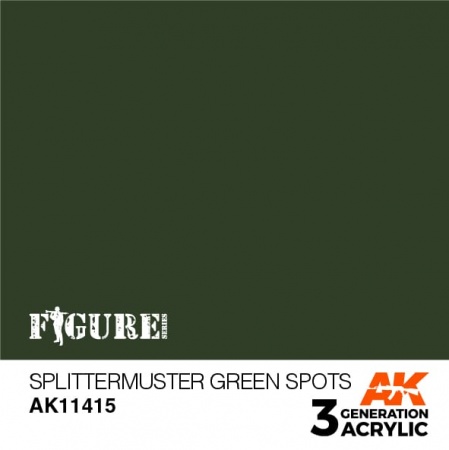 AK11415 Краска акриловая 3Gen Splittermuster Green Spots