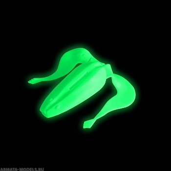 Лягушка несъедоб. Frog 2,56''/6,5 см Phosphorus 100шт. (HS-21-041-N) Helios( цена указана за упаковку, в количестве 100шт.)