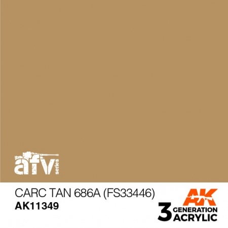 AK11349 Краска акриловая 3Gen CARC Tan 686A (FS33446)