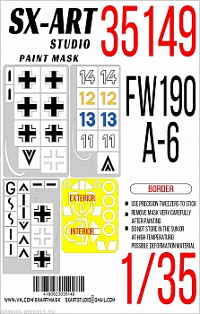 35149SX Окрасочная маска Fw 190A-6 (Border) MAX + insignia and markings masks