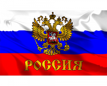 AM35809 Флаг декаль Российский с гербом