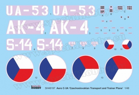 SH48197 Aero C-3A Czechoslovakian Transport and Trainer Plane Special Hobby