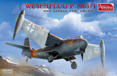 AH48A002 Двухместный немецкий самолет WESERLUG P.1003/1 Amusing Hobby