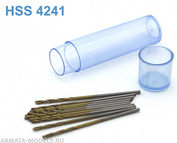 42269J Мини-сверло, диаметр   1,00 мм, HSS 4241, титановое покрытие, 10 шт./уп.