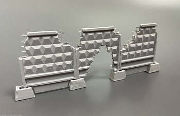 AM72295 Бетонный забор сломанный (3 секции, 4 стакана) AM72295 Бетонный забор сломанный (3 секции, 4 стакана)