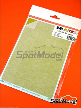 BELDEC013 Декаль для имитации кевлара DECAL Kevlar YellowBlack Twill Weave (A5 size