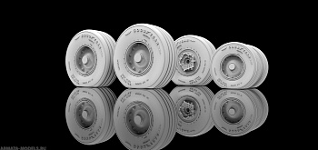 AM7291 Высокодетализированные колеса для C-130H под нагрузкой