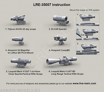 LRE35007 Набор прицелов армии США 1