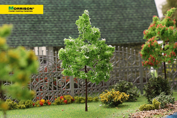 011dcv015 Белое цветущее дерево для макета. Высота 10 см.