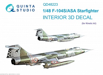 QD48223 3D Декаль интерьера кабины F-104S/ASA (Kinetic)
