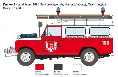 3660ИТ Автомобиль LAND ROVER FIRE TRUCK Italeri