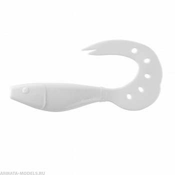 Твистер несъедоб. Kasandra 4''29/10,9см White 100шт. (HS-34-001-N) Helios( цена указана за упаковку, в количестве 100шт.)