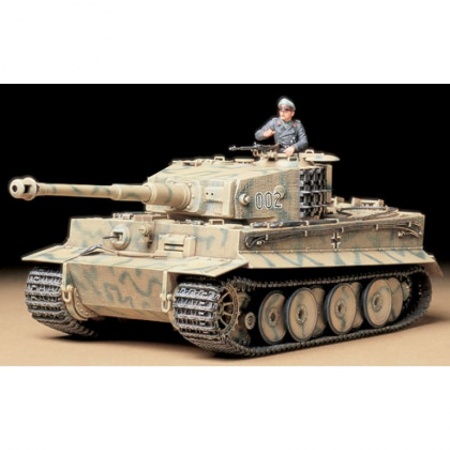 35194Т Тяжелый танк Tiger I Ausf.E mid production 1943г. c 1 фигурой командира Tamiya