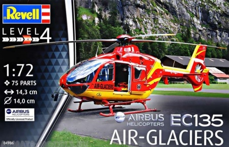 04986 Многоцелевой легкий вертолет EC135 авиакомпании AIR-GLACIERS Revell