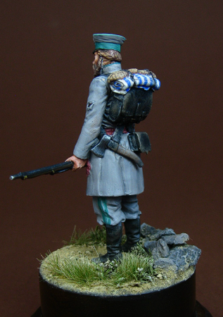 CHM-54084. Ратник С-Петербургского (или Пензенского) пешего ополчения, Россия 1812-13 гг. Материал - смола. Chronos Miniatures