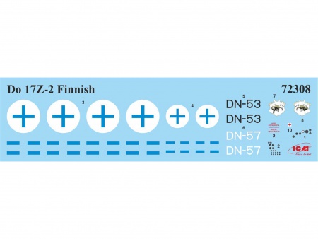 72308 Do 17Z-2, Бомбардировщик ВВС Финляндии ІІ МВ ICM
