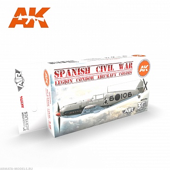 AK11714 Набор красок Spanish Civil War. Legion Condor Aircraft  SET 3G