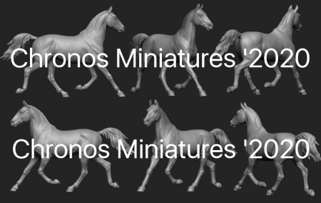 CHM-54206. Животные: Лошадь №16. 54 мм. Материал - смола. Chronos Miniatures