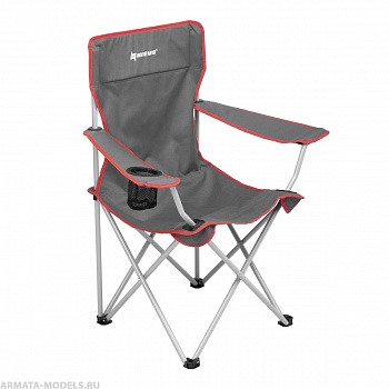 Кресло складное серый/красный без чехла (N-96806H-GR-1) NISUS (пр-во Тонар)