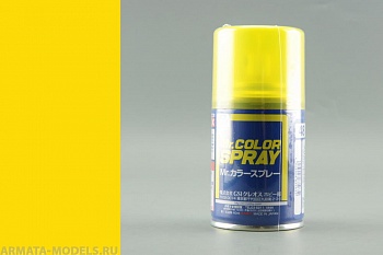 S048 Краска в баллончиках т.м. MR.HOBBY 100мл  CLEAR YELLOW S048 Краска в баллончиках т.м. MR.HOBBY 100мл  CLEAR YELLOW