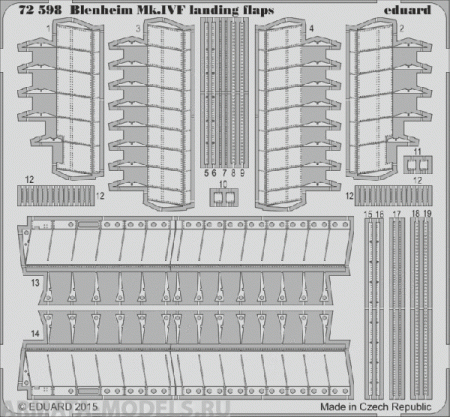 72598ED  Blenheim Mk.IVF Landing Flaps 1/72