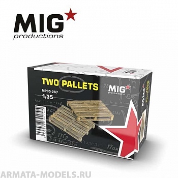 MP35-267 Сборная модель аксессуаров из пластика Two pallets MP35-267 Сборная модель аксессуаров из пластика Two pallets