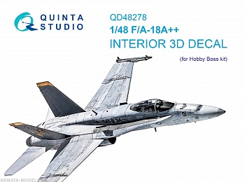 QD48278 3D Декаль интерьера кабины F/A-18А++ (HobbyBoss)