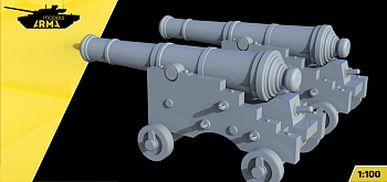 AM10002 Аксессуар для брига 'Меркурий' Пушка переносная 3-фунт 2 шт