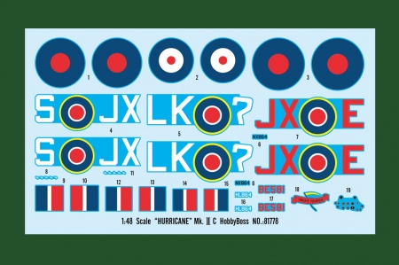 81778HB Сборная модель Британский истребитель "HURRICANE" Mk.?C Hobby Boss