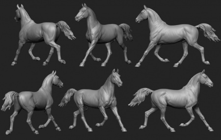 CHM-54206(Z). Животные: Лошадь №16. 54 мм. Материал - смола. Chronos Miniatures