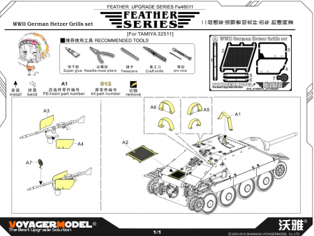 FE48011 WWII German Hetzer Grills set