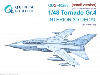 QDS+48263 3D Декаль интерьера кабины Tornado GR.4 (Revell) (малая версия) (с 3D-печатными деталями)