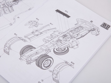 7068AVD Сборная модель Skoda-110 с полуприцепом ALKA N13CH AVD Models