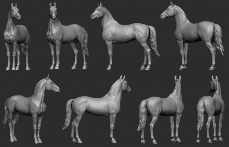 CHM-54193. Животные: Лошадь №13(54). 54 мм. Материал - смола. Chronos Miniatures