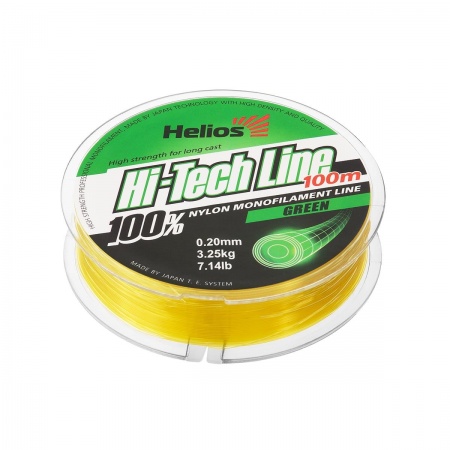 Леска Hi-tech Line Nylon Green 0,20mm/100 (HS-NB 20/100) Helios( цена указана за упаковку, в количестве 5шт.)