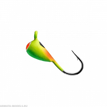 Мормышка вольф Капля с ушком краш 3мм 0,48гр 328P фосф (MW-1130-328P) Helios( цена указана за упаковку, в количестве 10шт.)