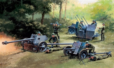 7026ИТ Пушки: Pak35+Pak40+Flak38 Italeri