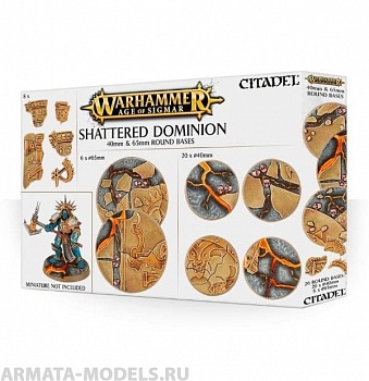 66-97GW  Эра Сигмара: Поверженное Владычество круглые подставки 65 и 40 мм (Aos: Shattered Dominion: 65 & 40 mm Round) 66-97GW  Эра Сигмара: Поверженное Владычество круглые подставки 65 и 40 мм (Aos: Shattered Dominion: 65 & 40 mm Round)