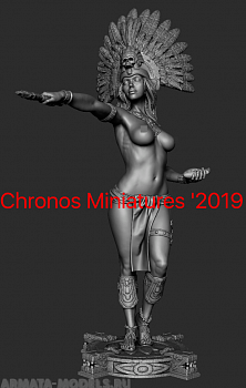 CHM-54192. Миры Фэнтези: Жрица. 54 мм. Материал - смола.