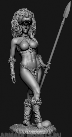 CHM-120.006 Миры Фэнтези: Дикарка. смола Chronos Miniatures